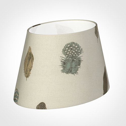 30cm Sloped Oval Shade in Stone Featherdown