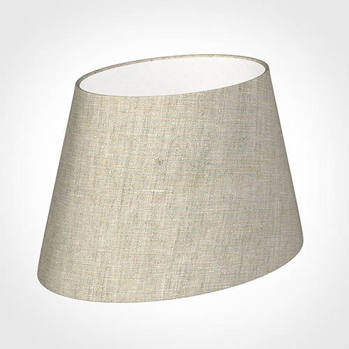 30cm Sloped Oval Shade in Natural Isabelle