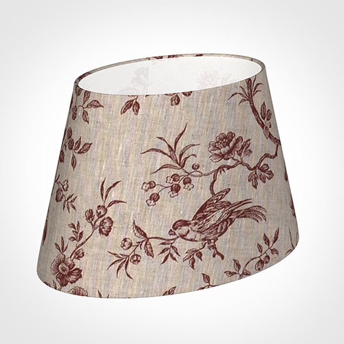 30cm Sloped Oval Shade in Red Isabelle