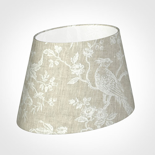 30cm Sloped Oval Shade in White Isabelle