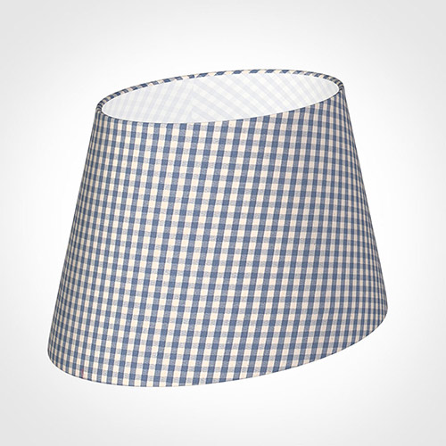 30cm Sloped Oval Shade in Blue Longford Gingham