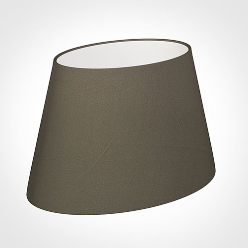 30cm Sloped Oval Shade in Bark Satin