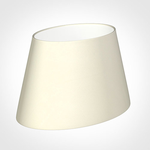 30cm Sloped Oval Shade in Cream Satin
