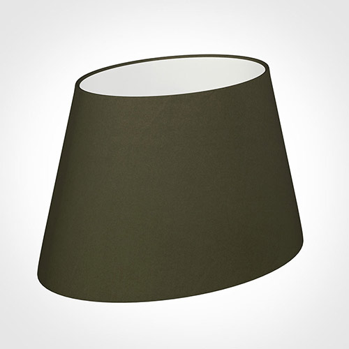 30cm Sloped Oval Shade in Laurel Satin