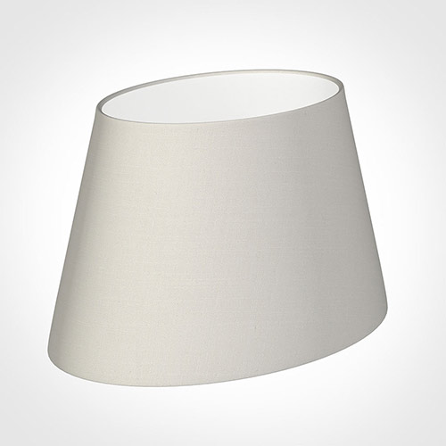 30cm Sloped Oval Shade in Off White Waterford Linen