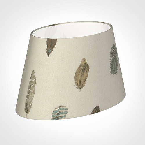 35cm Sloped Oval Shade in Stone Featherdown