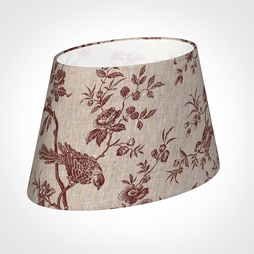 35cm Sloped Oval Shade in Red Isabelle