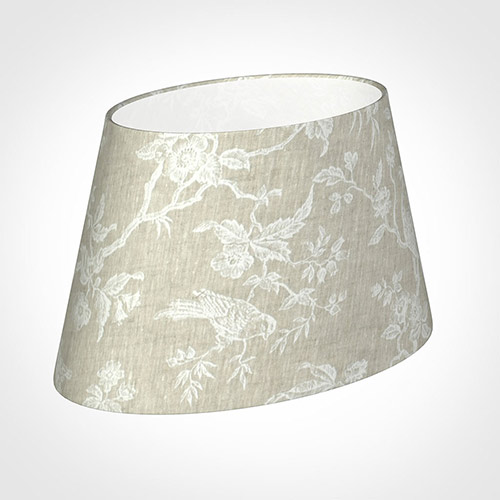 35cm Sloped Oval Shade in White Isabelle