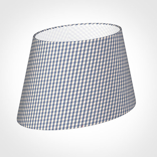 35cm Sloped Oval Shade in Blue Longford Gingham