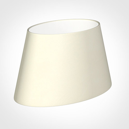 35cm Sloped Oval Shade in Cream Satin