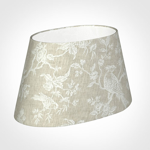 40cm Sloped Oval Shade in White Isabelle