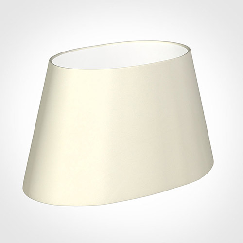 40cm Sloped Oval Shade in Cream Satin