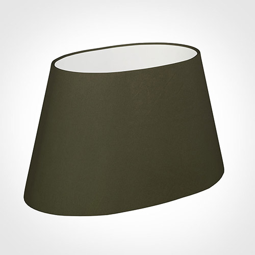 40cm Sloped Oval Shade in Laurel Satin