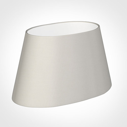 40cm Sloped Oval Shade in Off White Waterford Linen
