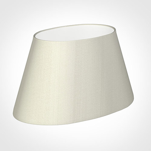45cm Sloped Oval Shade in Pearl Faux Silk