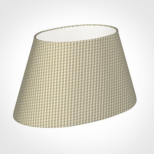 45cm Sloped Oval Shade in Natural Longford Gingham