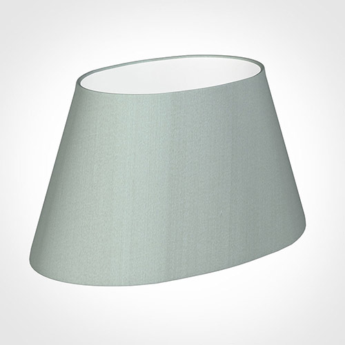 45cm Sloped Oval Shade in French Grey Silk