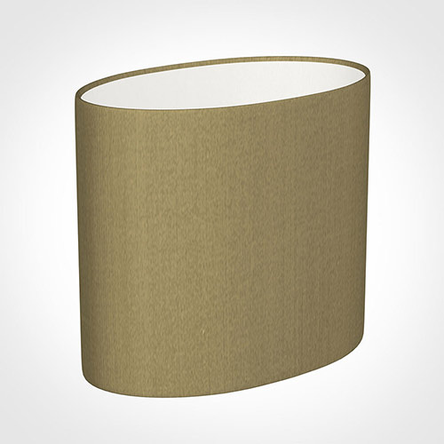 20cm Straight Oval Shade in Dull Gold Faux Silk
