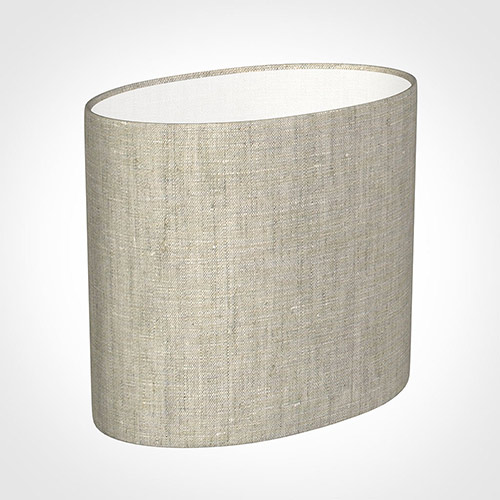 20cm Straight Oval Shade in Natural Isabelle