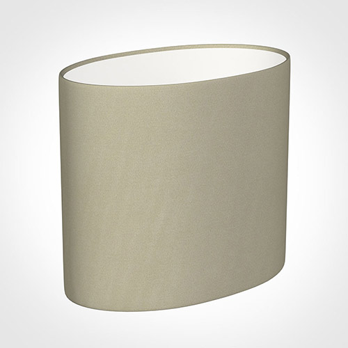 20cm Straight Oval Shade in Pale Smoke Satin