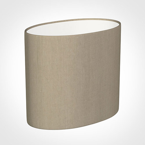 20cm Straight Oval Shade in Limestone Waterford Linen