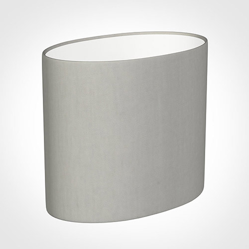 20cm Straight Oval Shade in Soft Grey Waterford Linen