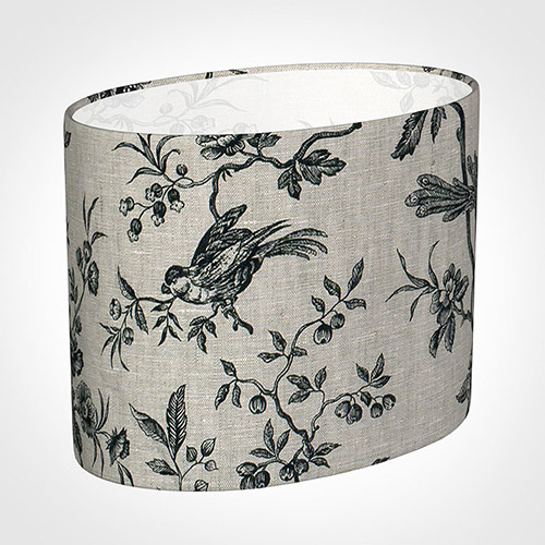 25cm Straight Oval Shade in Black Isabelle