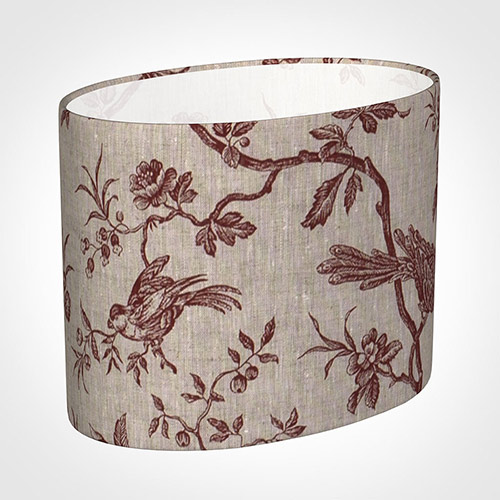 25cm Straight Oval Shade in Red Isabelle