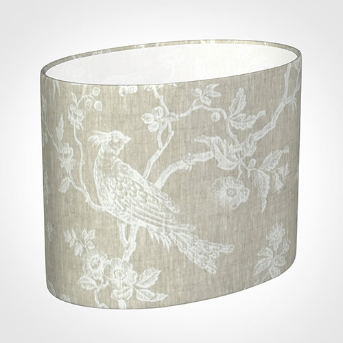 25cm Straight Oval Shade in White Isabelle