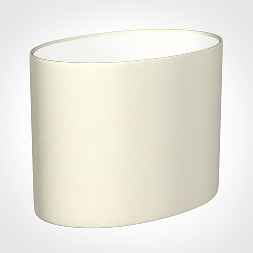 25cm Straight Oval Shade in Cream Satin