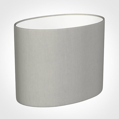25cm Straight Oval Shade in Soft Grey Waterford Linen