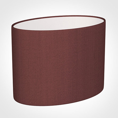 30cm Straight Oval Shade in Old Red Faux Silk