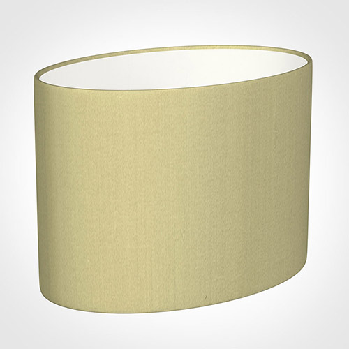 30cm Straight Oval Shade in Wheat Faux Silk