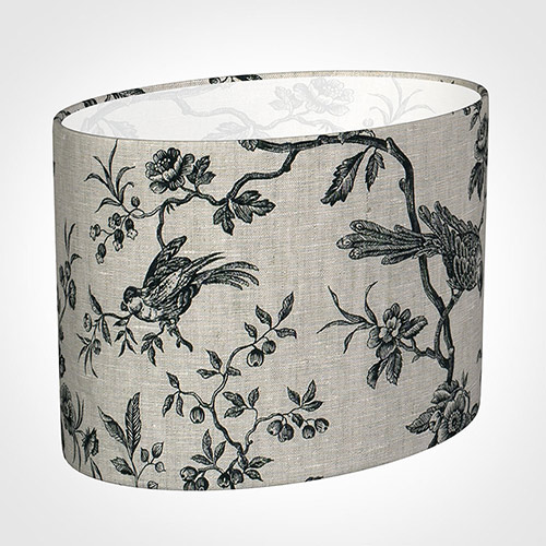 30cm Straight Oval Shade in Black Isabelle