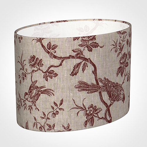 30cm Straight Oval Shade in Red Isabelle