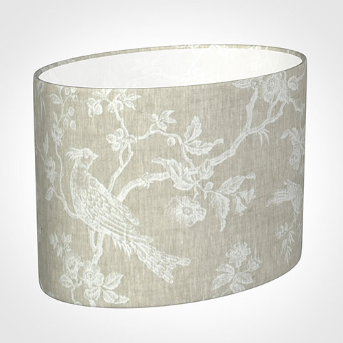 30cm Straight Oval Shade in White Isabelle
