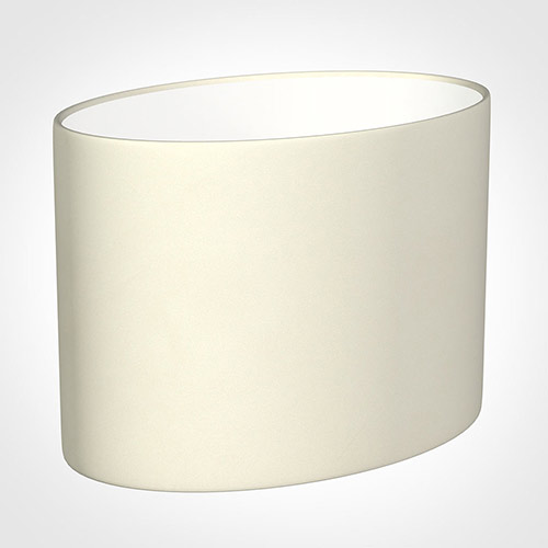 30cm Straight Oval Shade in Cream Satin