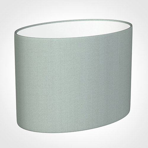 30cm Straight Oval Shade in French Grey Silk