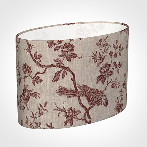 35cm Straight Oval Shade in Red Isabelle