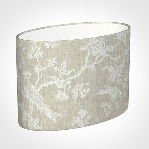 35cm Straight Oval Shade in White Isabelle
