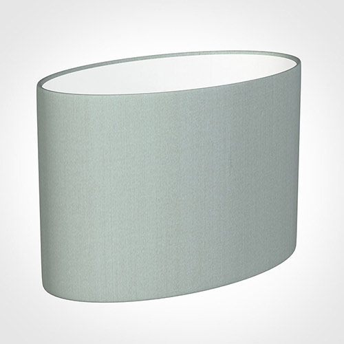 35cm Straight Oval Shade in French Grey Silk