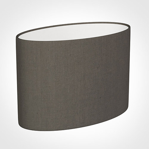 35cm Straight Oval Shade in Mouse Waterford Linen