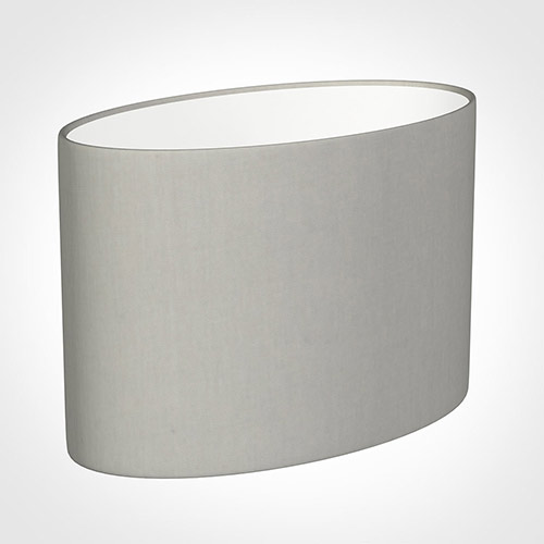 35cm Straight Oval Shade in Soft Grey Waterford Linen