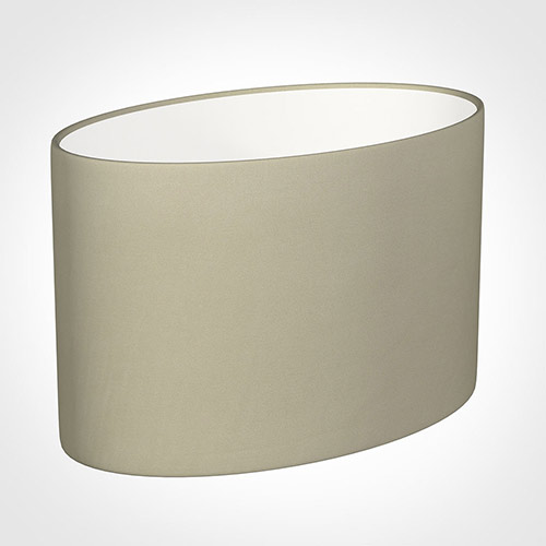 45cm Straight Oval Shade in Pale Smoke Satin