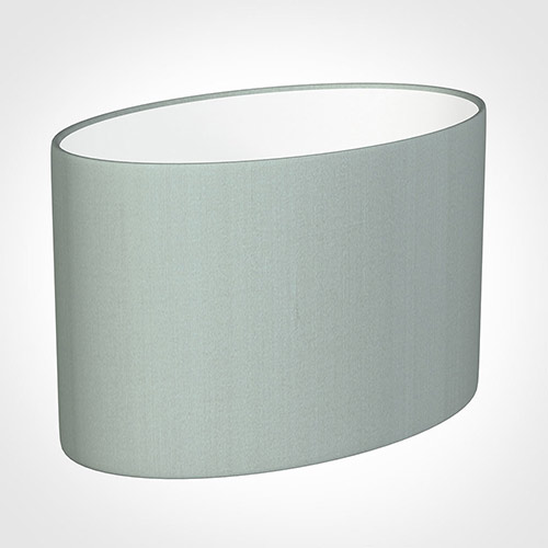 45cm Straight Oval Shade in French Grey Silk