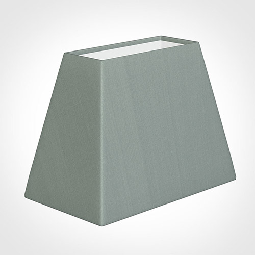36cm Sloped Rectangle Shade in Aquamarine Faux Silk