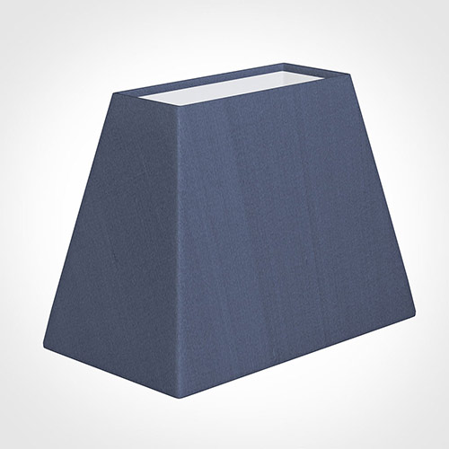 36cm Sloped Rectangle Shade in Blue Faux Silk
