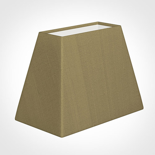 36cm Sloped Rectangle Shade in Dull Gold Faux Silk