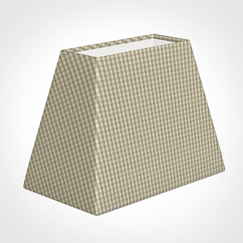 36cm Sloped Rectangle Shade in Natural Longford Gingham