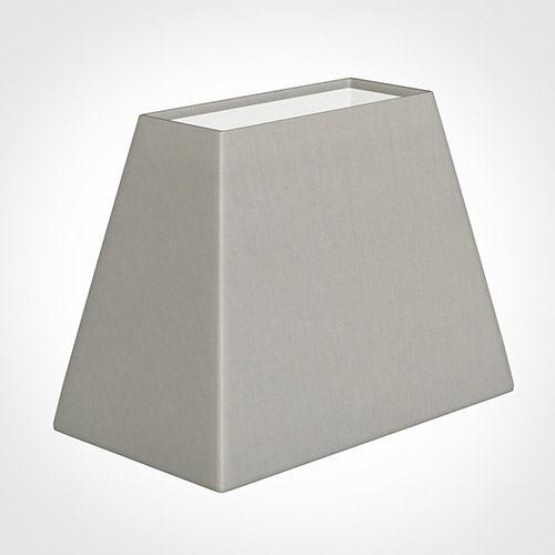 36cm Sloped Rectangle Shade in Soft Grey Waterford Linen